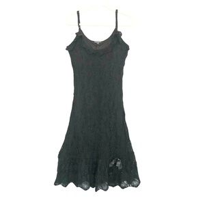 Betsey Johnson Vintage Dress, Black Knit Lace